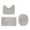 ?? Gray_Hot#5329, variant on Solid Color Bath Mats Set | 3 Pieces Bathroom Rugs | Velvet Fleece With Foam | Ultra Soft Thick Non-Slip Water Absorbent | Machine Washable | Universal Modern Design | 15.7x23.6in 15.7x19.6in
