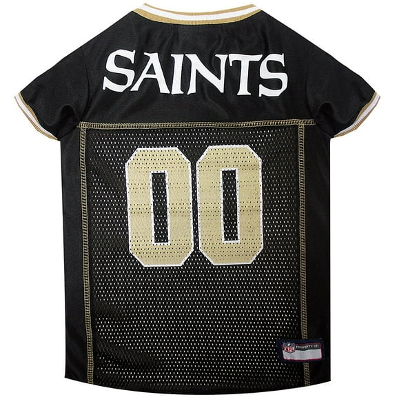 Pets First NFL New Orleans SaintsLicensed Mesh Jersey for Dogs and Cats - Medium