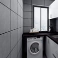 thumbnail image 6 of Tile Sticker Decorative Floor Wall Sticker Foil Line Peel And Stick Adhesive Waterproof Cover For Kitchen Bathroom Living Room Bedroom 1 Piece Roll 1cmx50m/ Black seam sticker, 6 of 7