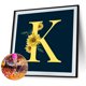 thumbnail image 2 of Cuadros Decorativos Kit de póster de letra K de girasol 5D con pintura de diamante de taladro redondo completo (A1426) Likrtyny embutido en tela, 2 of 9