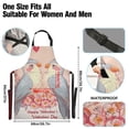 thumbnail image 3 of Valentine Bird Chef Kitchen Apron with Pockets for Women Waterproof Aprons for Cooking Baking, 3 of 7
