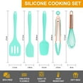 thumbnail image 4 of Set of Five MINI Kitchen Utensil Set - Silicone Kitchen Tools, Whisk, Tong, Spatula, Spoonula and Spoon, 4 of 6