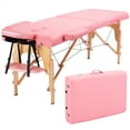thumbnail image 2 of Yaheetech 2 Sections Adjustable Massage Bed with Headrest and Armrest, Pink, 2 of 6