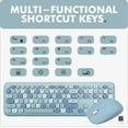 thumbnail image 5 of Cute Keyboard and Mouse Combo - Transform Your Space with a Colorful Blue Wireless Keyboard and Mouse Retro Set (110 Keys and 18 Shortcuts), 5 of 5
