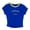 Blue#9527, variant on BOOMNY Women's Short Sleeve Crop T Shirts Letter Graphic Y2K Slim Summer Tops for Women