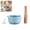 Blue-3pc set, variant on 2 in 1 Ceramic Herb Stripper and Garlic Grater Bowl, Handmade Cat Shape Pottery Herb Stripper & Ginger Grater Dish for Garlic, Herbs, Nuts, Chocolate