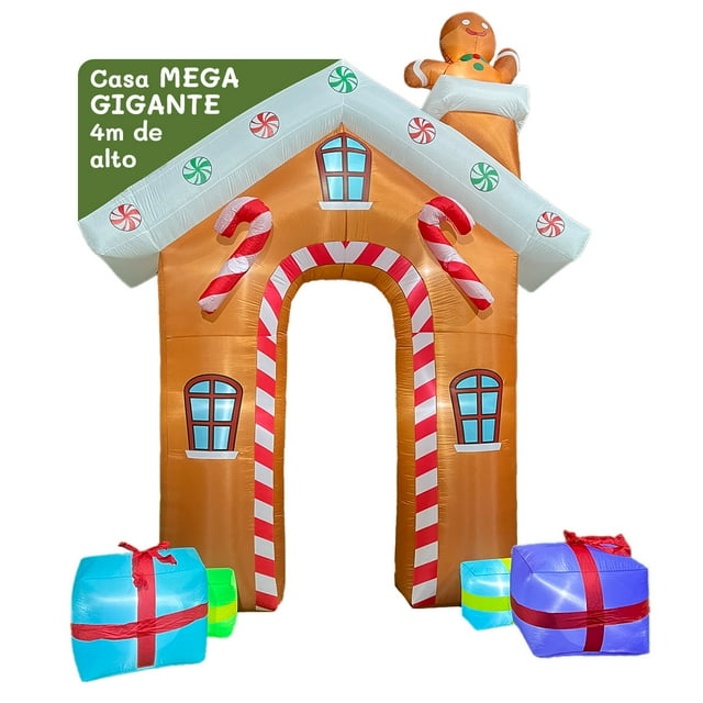 Casa Inflable de Navidad Jengibre Artego MEGA GIGANTE 4M