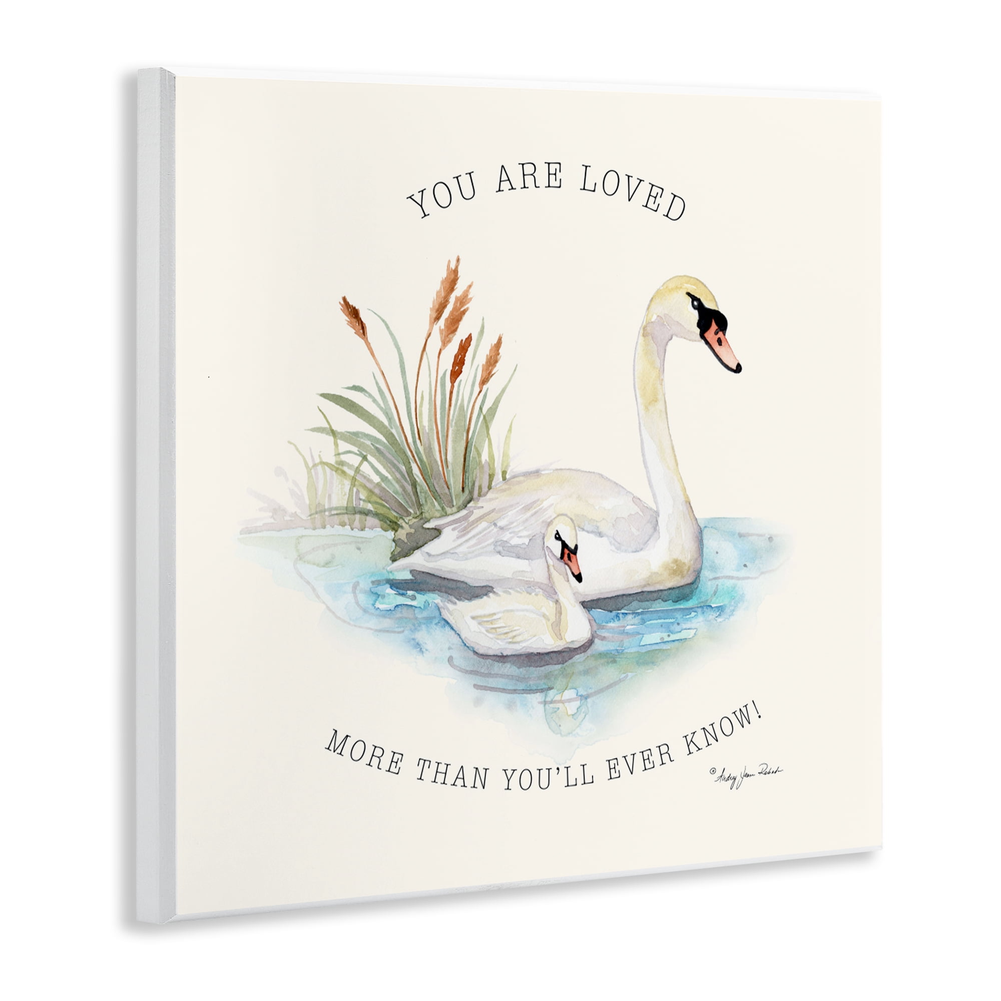 Stupell Industries More Than You Know Swans Wall Plaque Art, design by Audrey Jeanne Roberts