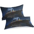 thumbnail image 2 of CAYBES Titanic 3D Printed Quilt Cover Duvet Cover Bedding Set Comfortable Jack And Rose Motion Picture Pattern Bedding Set With Pillowcases Bed Set Bed Bedclothes Home Textile King, 2 of 5
