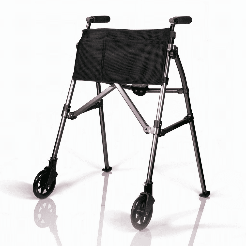 Stander EZ FoldNGo Walker, Lightweight Folding 2 Wheel Walker, Height Adjustable Travel