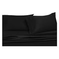 thumbnail image 1 of Royal Hotel Split-King: Adjustable King Bed Sheets 5PC Solid Black 100% Combed Cotton 550-Thread-Count, Deep Pocket, 1 of 2