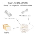 thumbnail image 2 of Xingzhi Dust Filter Mouth Mask DIY Set Mask Fabric Nose Bridge Strip Ear Ropes Assorted Kit Dust Respirator Crafting, 2 of 8