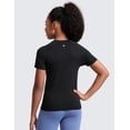 thumbnail image 2 of CRZ YOGA Girls Seamless Short Sleeve Athletic T Shirts Active Sports Casual Tees Crew Neck Kids Teen, 2 of 6