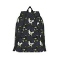 thumbnail image 6 of Rocae Cartoon Rooster for Durable Canvas Backpack Leisure Large Bag Travel Rucksack Multi-function Backpack, 6 of 8