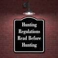thumbnail image 2 of Hunting Regulations Read Before Hunting BLACK Aluminum Composite Sign 8.5''x10'', 2 of 9