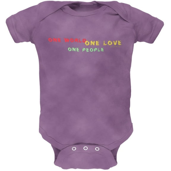 Little Hippie - One Love Purple Baby One Piece - 12-18 months