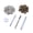 Silver, Bronze, variant on Suodoka 34-Piece 10mm Metal Push Button Leathercraft Kit with Steel Tools for Fabric and Bags, Silver, Bronze, and Black (0.39 inches / 10 mm)