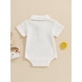 thumbnail image 4 of Bagilaanoe Newborn Baby Boys Summer Rompers Short Sleeve Bodysuits 3M 6M 12M Infant Casual One Piece Short Jumpsuit, 4 of 7