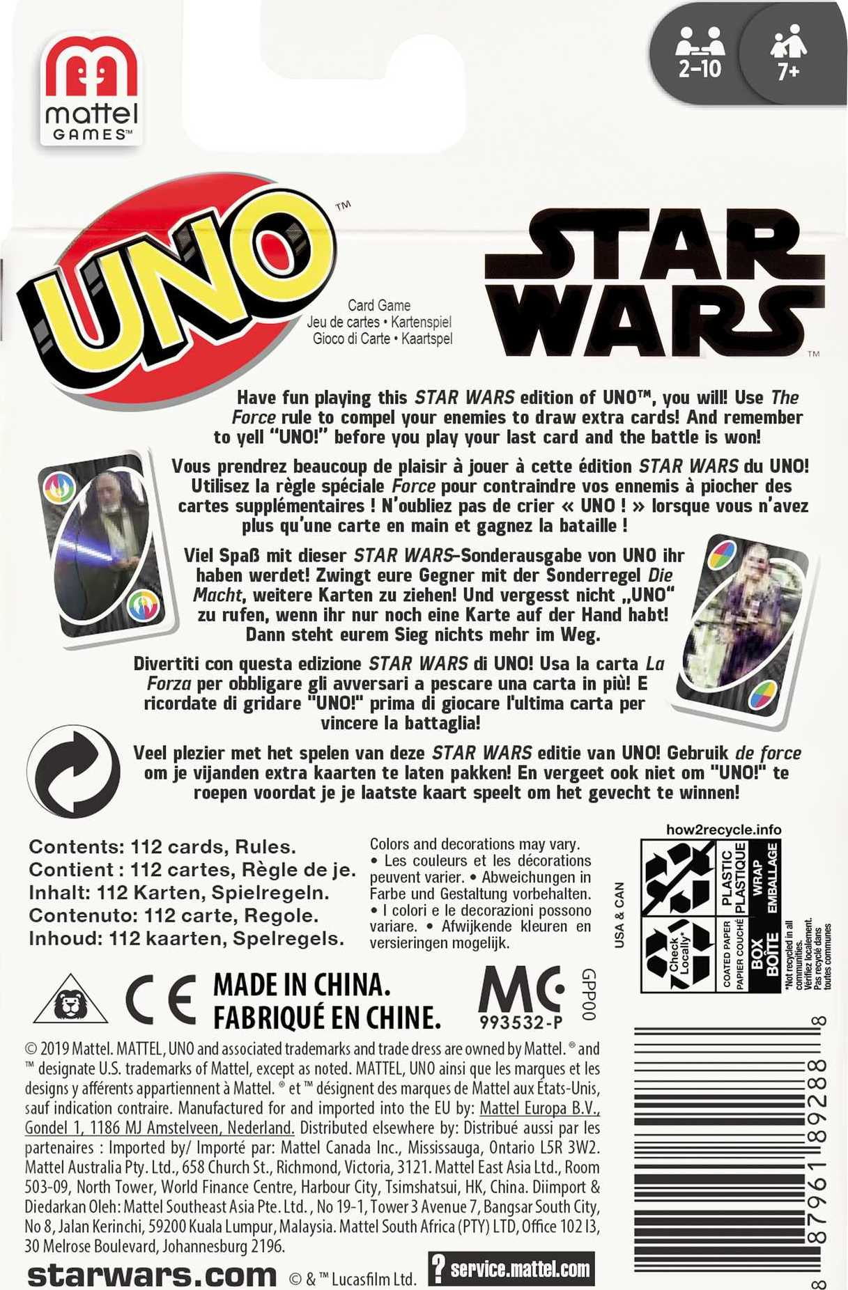 UNO Star Wars The Mandalorian, Themed Deck & Special Rule