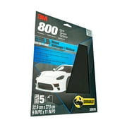 3M Imperial Wetordry Sheet, 9 x 11, P800A - Used in Wet Sanding, 5/pack, sold by pack