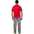 Disney Classic Mickey Mouse Mens Pajama Red Tee and Lounge Pant Set ...