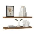 thumbnail image 3 of 31.5" Wide Floating Shelves Set of 2, Modern Wall Shelves for Bedroom, Bathroom, Living Room (Mahogany), 3 of 6