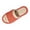 Orange, variant on Tqyyweavej Terry Cloth Open Toe Slippers for Women Memory Foam Slip On House Slippers Color Block Comfy Corduroy Indoor Outdoor Shoes