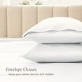 thumbnail image 6 of Bare Home  Organic Cotton Pillowcase Set - Silky Smooth Sateen Weave Standard - White, 6 of 8