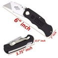 thumbnail image 4 of Wideskall Black Folding Pocket Lockback Utility Knife with 5 Extra Blades, 4 of 4