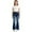 A145 Blue, variant on Teen Girls Slim Fit Flare Jeans Denim Elastic Waist Ruffle Trim Fashion Bell Bottoms for Party School Casual Outfits, 6Y-13Y
