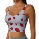 thumbnail image 2 of Fotbe Ladybug Sujetador Deportivo Largo sin Aros para Mujer con Almohadillas y Soporte Medio, Transpirable y Absorbente, Camiseta Tipo Chaleco o Tank Top-X-Large, 2 of 8