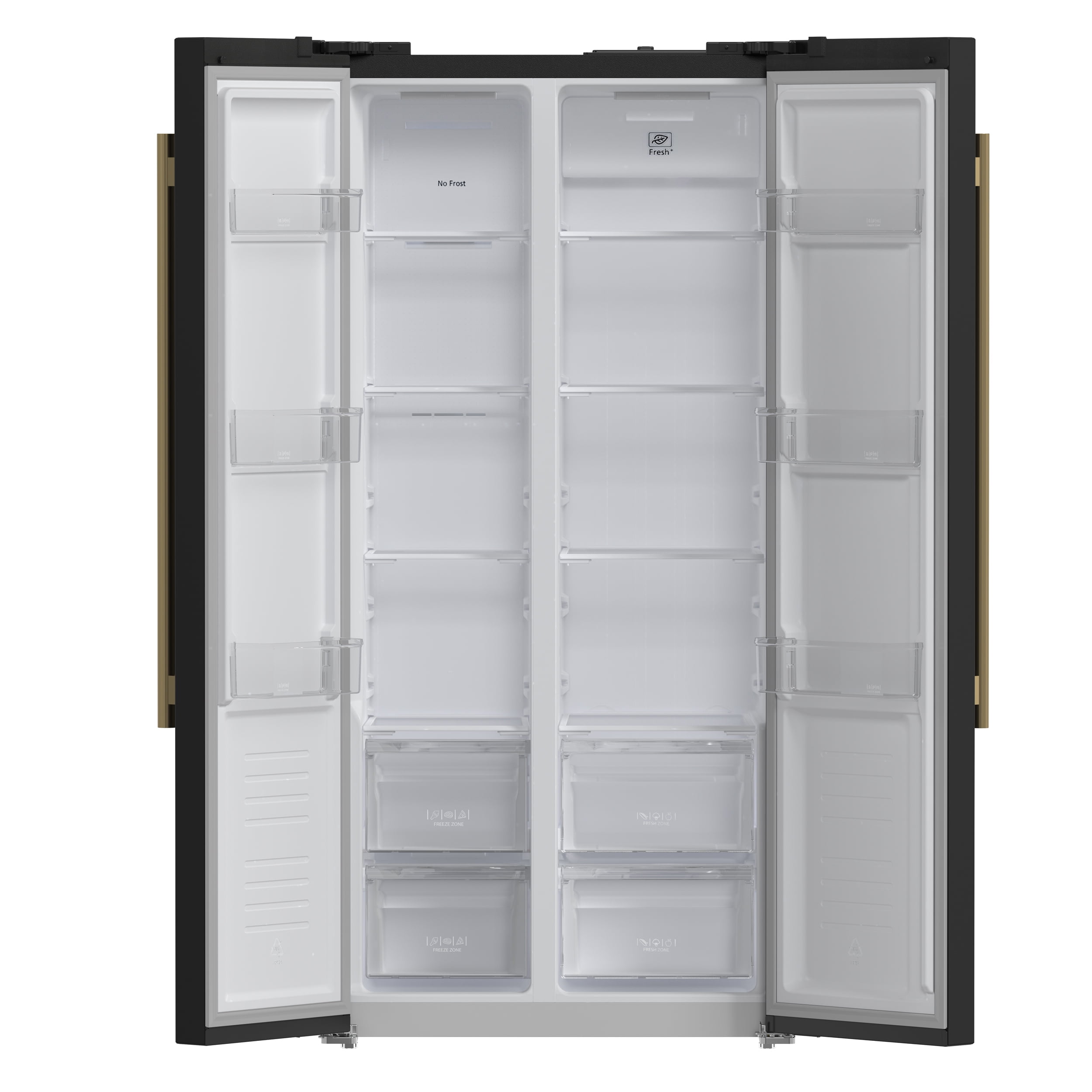 Forno Salerno Espresso 33-inch Side-by-Side 15.6 Cu.Ft. Black Refrigerator