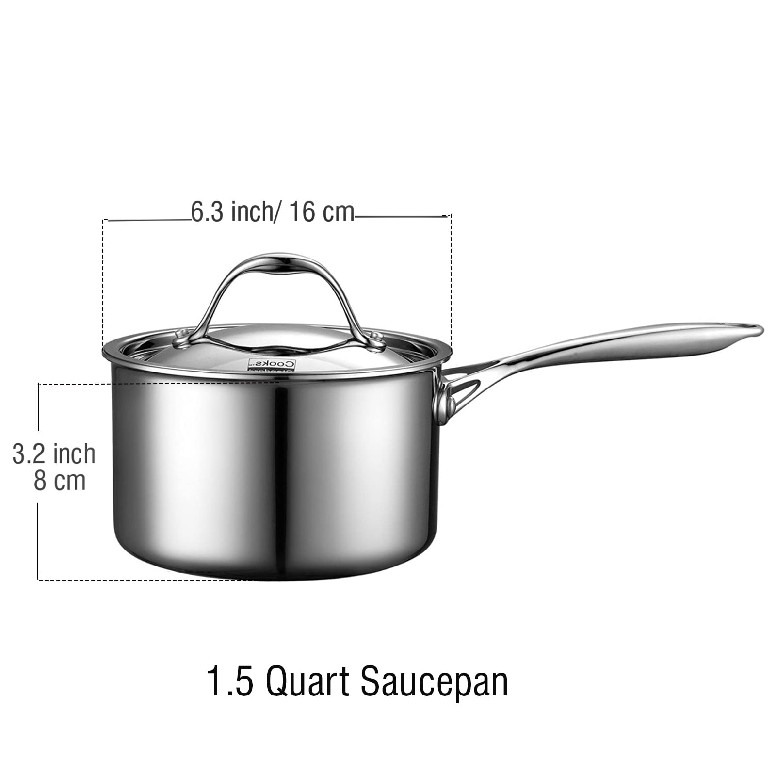 Classic Cuisine HW031046 1.5 qt. Stainless Steel Double Boiler Saucepan with Lid