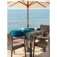 thumbnail image 3 of Outdoor Tablecloth with Umbrella Hole for Patio/Picnic/Party/Camping, Light Blue Ocean Waves Waterproof Table Cloth Square Cover Washable, Summer Beach Coastal Abstract (54"x 54"), 3 of 8