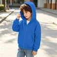 thumbnail image 6 of MexChoioe Boys and Girls Zip Up Hoodie Long Sleeve Hooded Sweatshirt Relaxed Cut Pockets Fall Winter Daily Wear Hooded Zip Jacket for kids, 6 of 7