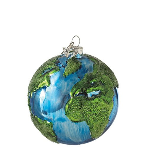 World Earth Globe Assorted Christmas Ornaments 