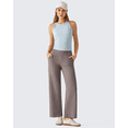 thumbnail image 7 of G4Free Ribbed Ankle Pants for Women 7/8 Length Wide Leg Yoga Pants with Pockets Casual Travel, 7 of 7