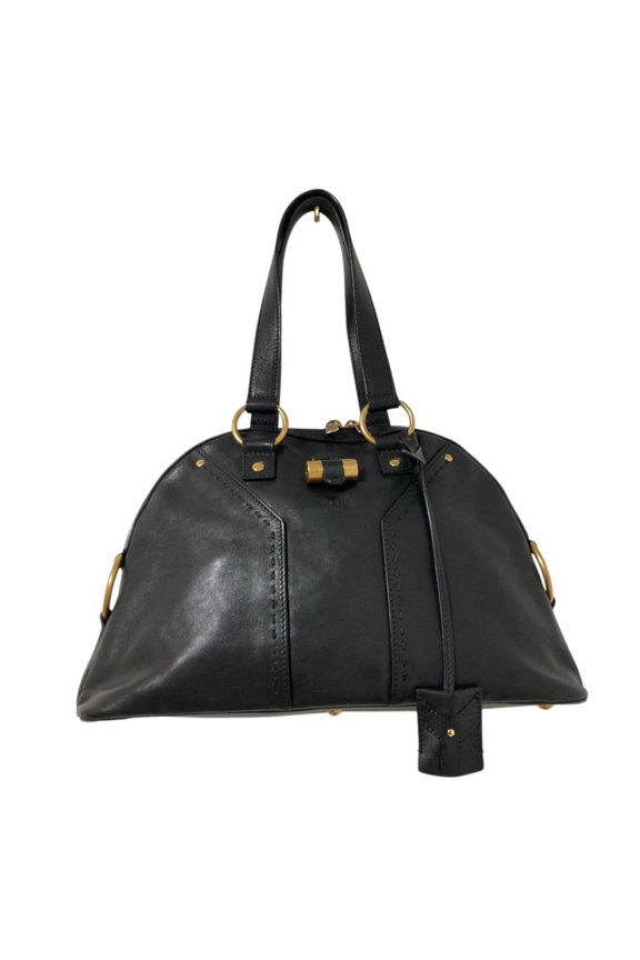 Pre-Owned Yves Saint Laurent Rive Gauche Muse Handbag 156465 Black Women's