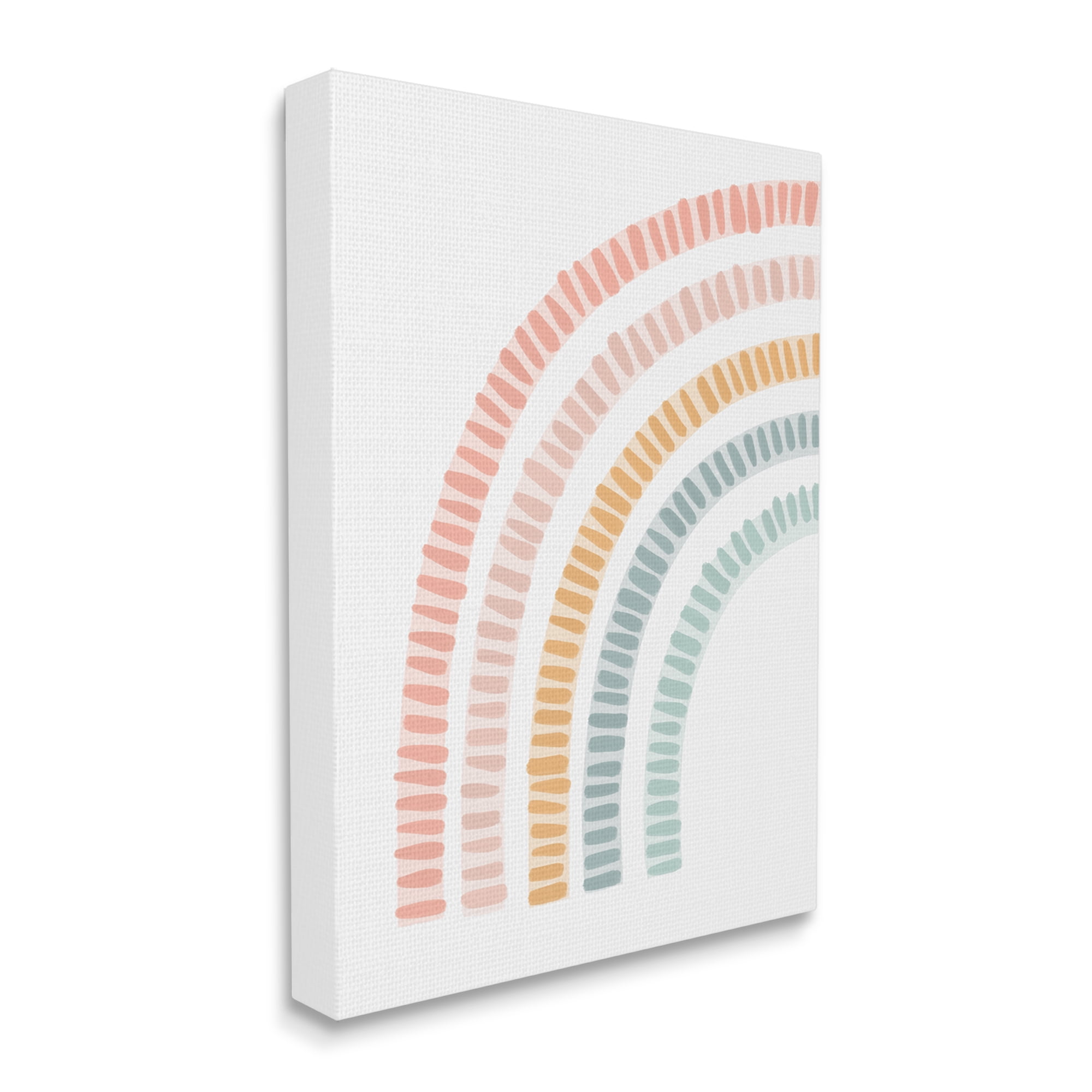 Stupell Industries Minimal Pastel Rainbow Landscape Painting Gallery Wrapped Canvas Art Print Wall Art, 24 x 30