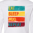 thumbnail image 4 of Inktastic Motocross BMX off Road Eat Sleep Mud Repeat Long Sleeve Youth T-Shirt, 4 of 5
