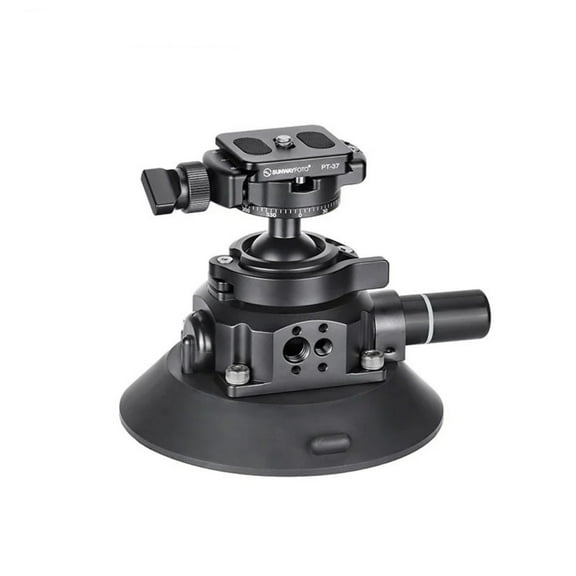 SUNWAYFOTO Camera suction cup, Suction Cup Mount  Ball Head for DSLR Camera, Phone Holder, Gopro for Car