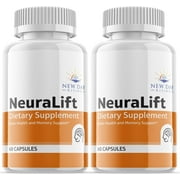 (2 Pack) NeuraLift - Total Body Wellness - Dietary Supplement for Focus, Memory, Clarity, & Energy - Advanced Cognitive Support Formula for Maximum Strength - 120 Capsules