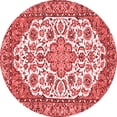 thumbnail image 1 of Ahgly Company Indoor Round Medallion Red Traditional Area Rugs, 3' Round, 1 of 4