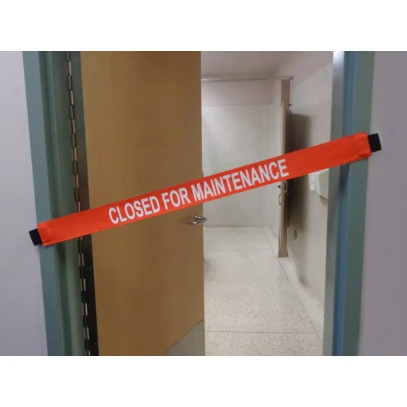 Closed For Maintenance Sign - Nylon Banner With Magnetic Ends
