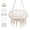 Beige, variant on SHENCAIOU Hanging Hammock Chair, Woven Swing Chair, Cradle Chair, Hand-Woven Hanging Cotton Rope Chair, for Indoor Outdoor Home Yard Garden Backyard (Beige)