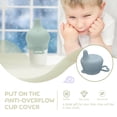 thumbnail image 3 of Taza de alimentación para bebés Tapa Sippy Tapa de botella de agua reutilizable para niños Reemplazo ajustable a prueba de salpicaduras Azul Eigraketly BA000374-01, 3 of 7