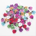 thumbnail image 2 of Linaichen wooden button 100 Pcs Wooden Buttons Mixed Cartoon Ladybug Shape 2 Holes Button Sewing Craft Scrapbooking DIY Buttons (Picture 1), 2 of 5