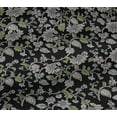 thumbnail image 4 of oneOone Cotton Jersey Black Fabric Leaves & Flower Floral Sewing Crafts Projects Fabric Prints By Yards 58 Inches Wide, 4 of 4