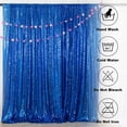 thumbnail image 5 of Royal Bleu Paillettes Toile de Fond Rideau Photo Toile de Fond 4FTx7FT Paillettes Rideaux Chatoyants pour Toile de Fond -1011E, 5 of 5