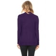 thumbnail image 3 of Women's Open Front Pockets Knit Long Sleeve Sweater Cardigan S M L XL, 3 of 3